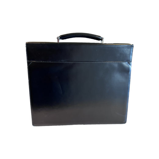 Bulgari Black Triple Gusset Briefcase